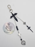 Handmade Gothic Bag Charm - Cross your heart