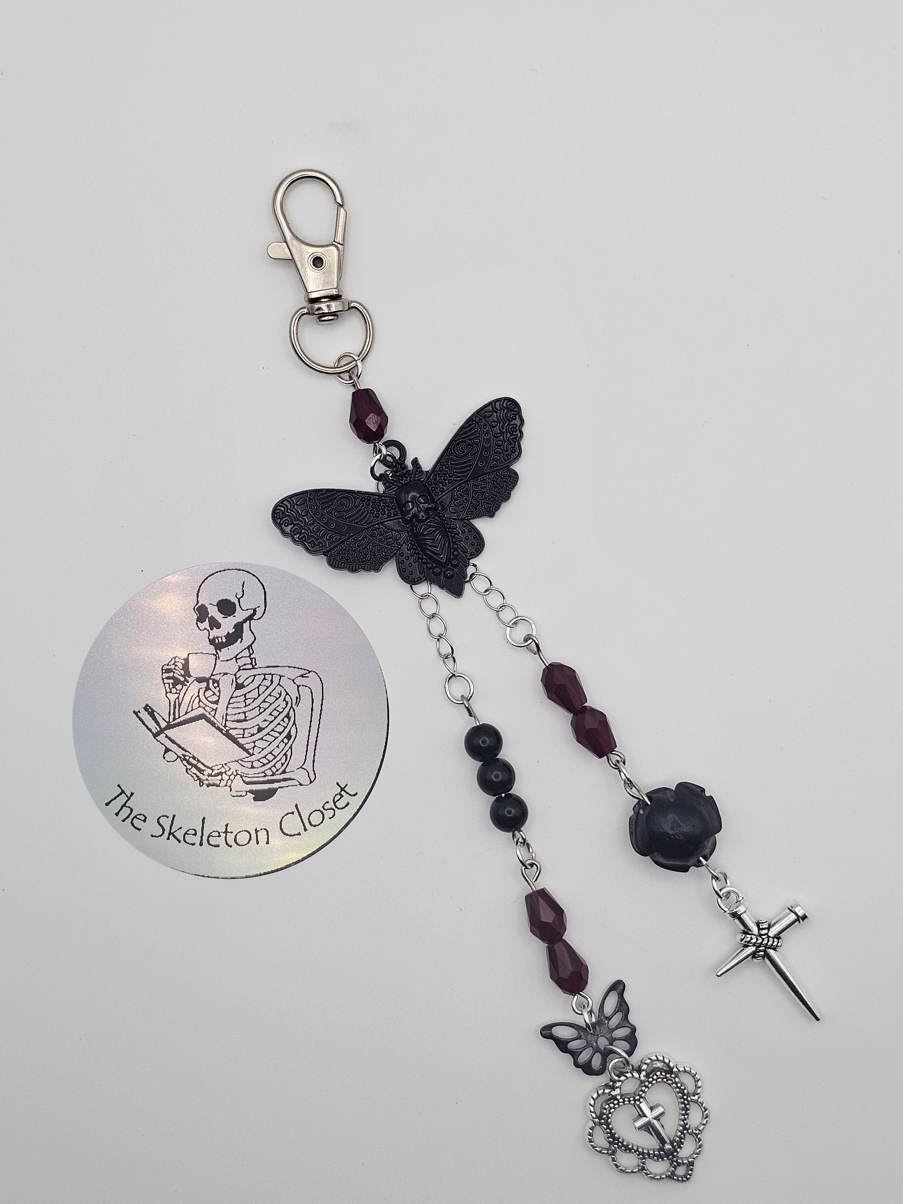 Handmade Gothic Bag Charm - Fly at Night