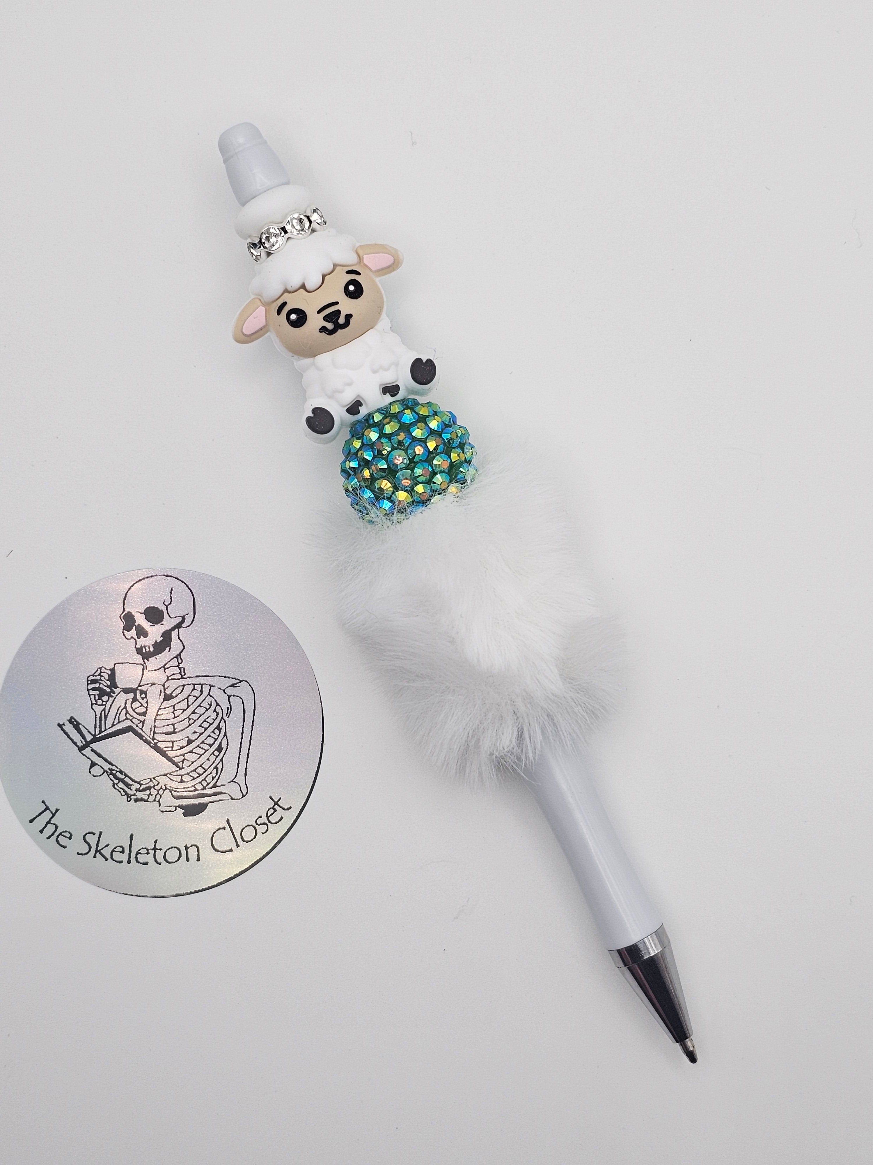 Handmade Character Beaded Pen - Lamb