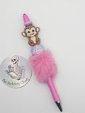 Handmade Character Beaded Pen - Monkey