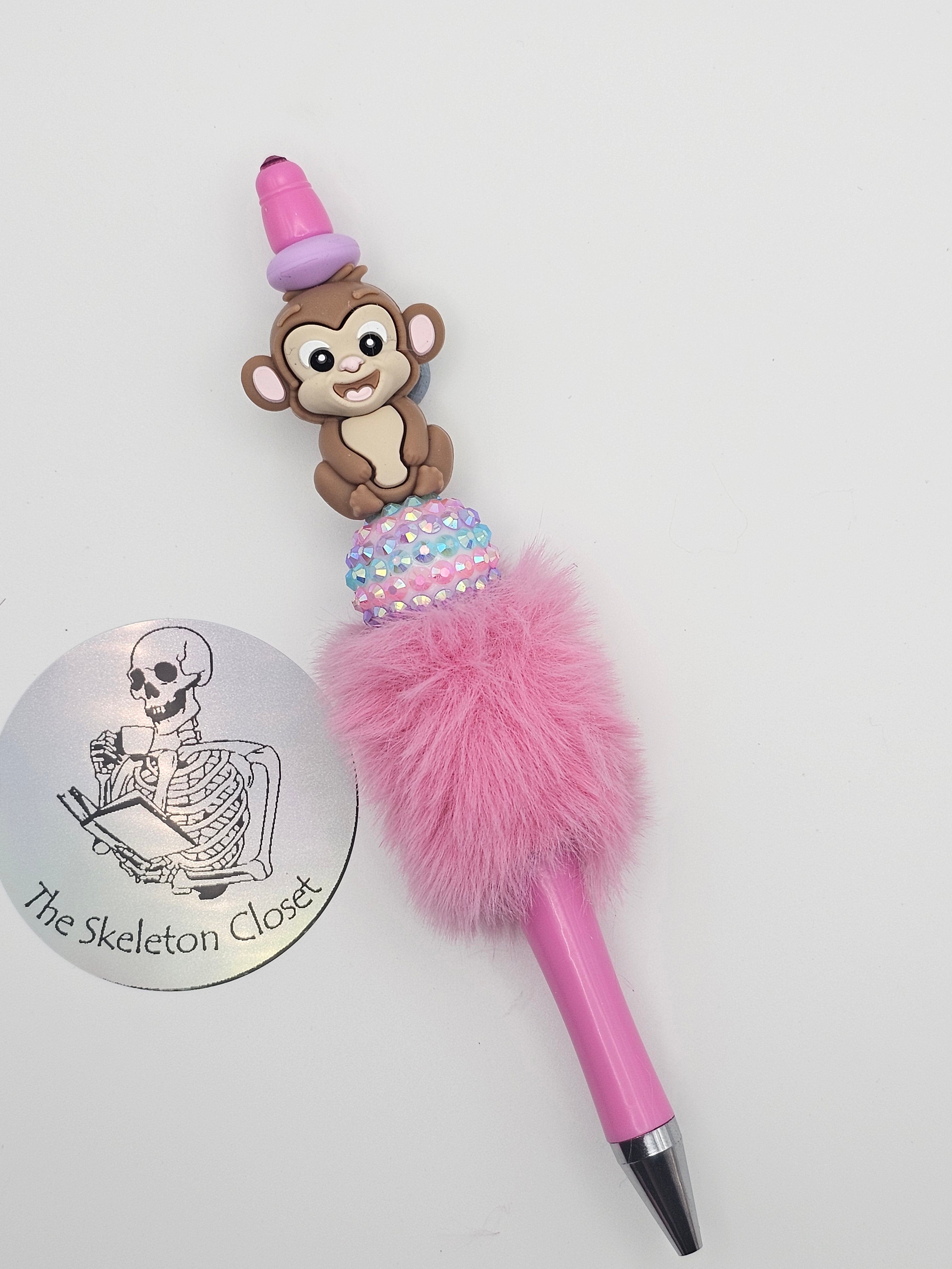 Handmade Character Beaded Pen - Monkey