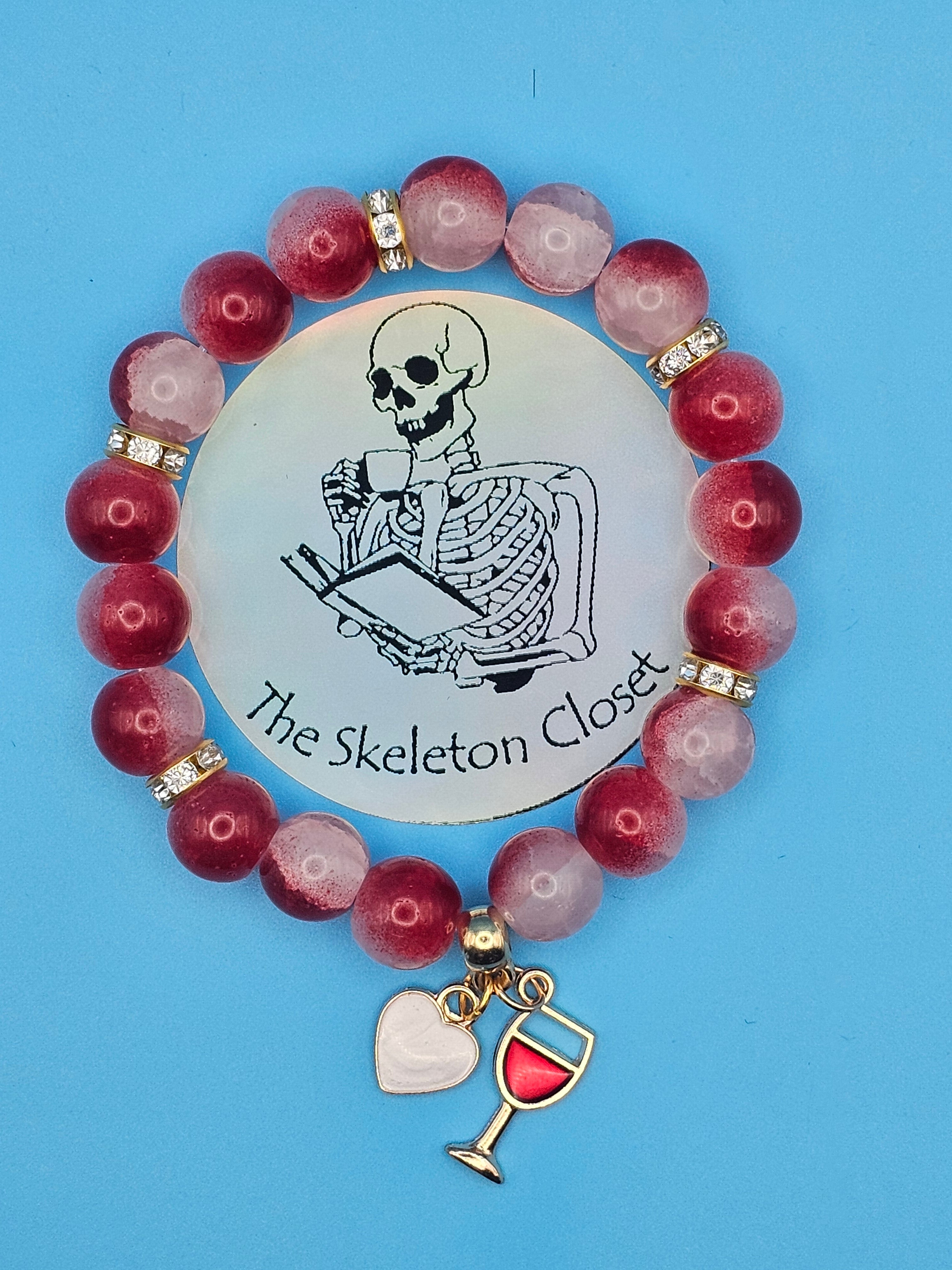 10mm Glass Beaded Stretch Bracelet