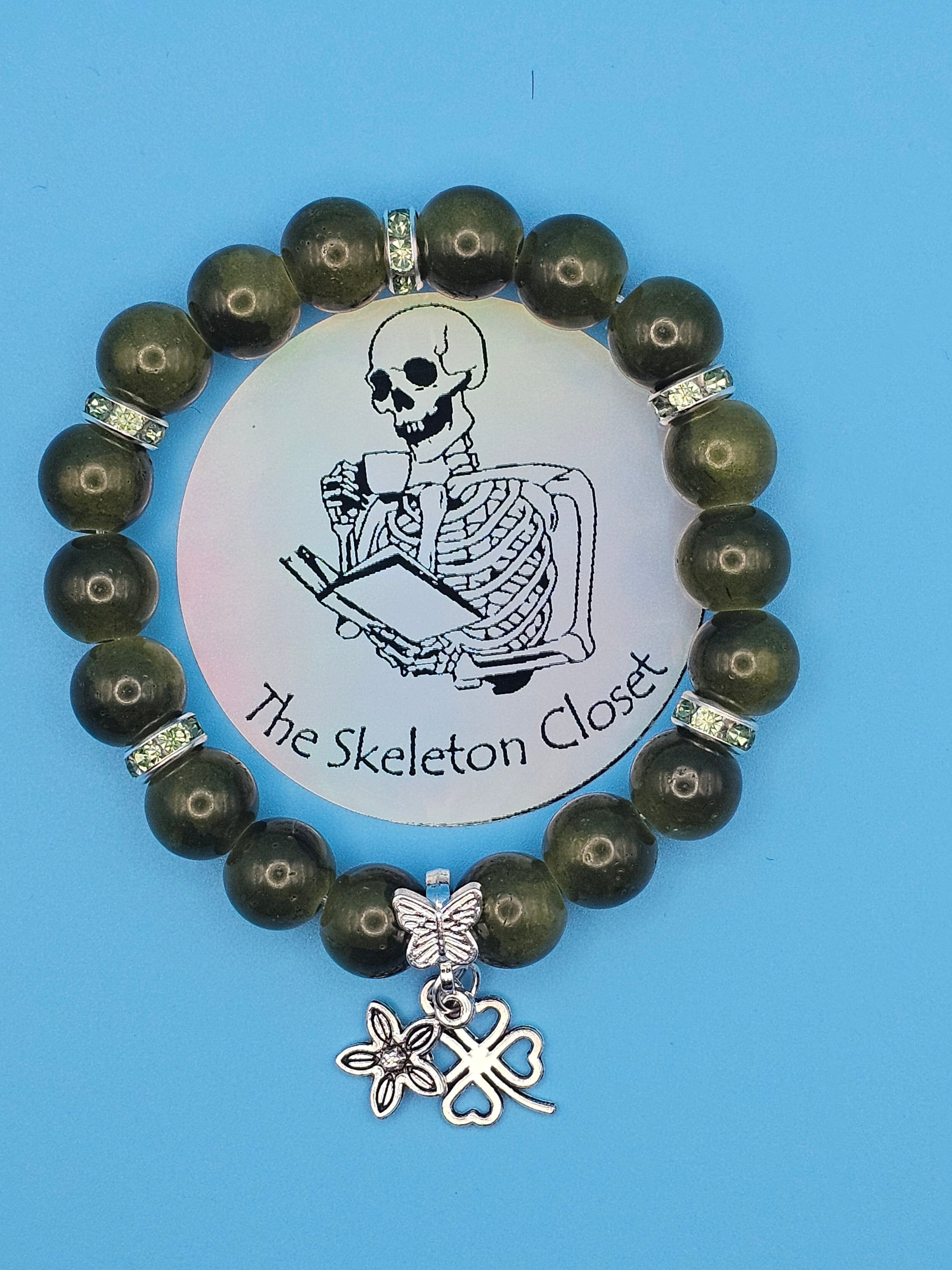 10mm Glass Beaded Stretch Bracelet