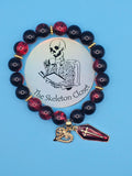 Gothic Glass Beaded Stretch Bracelet