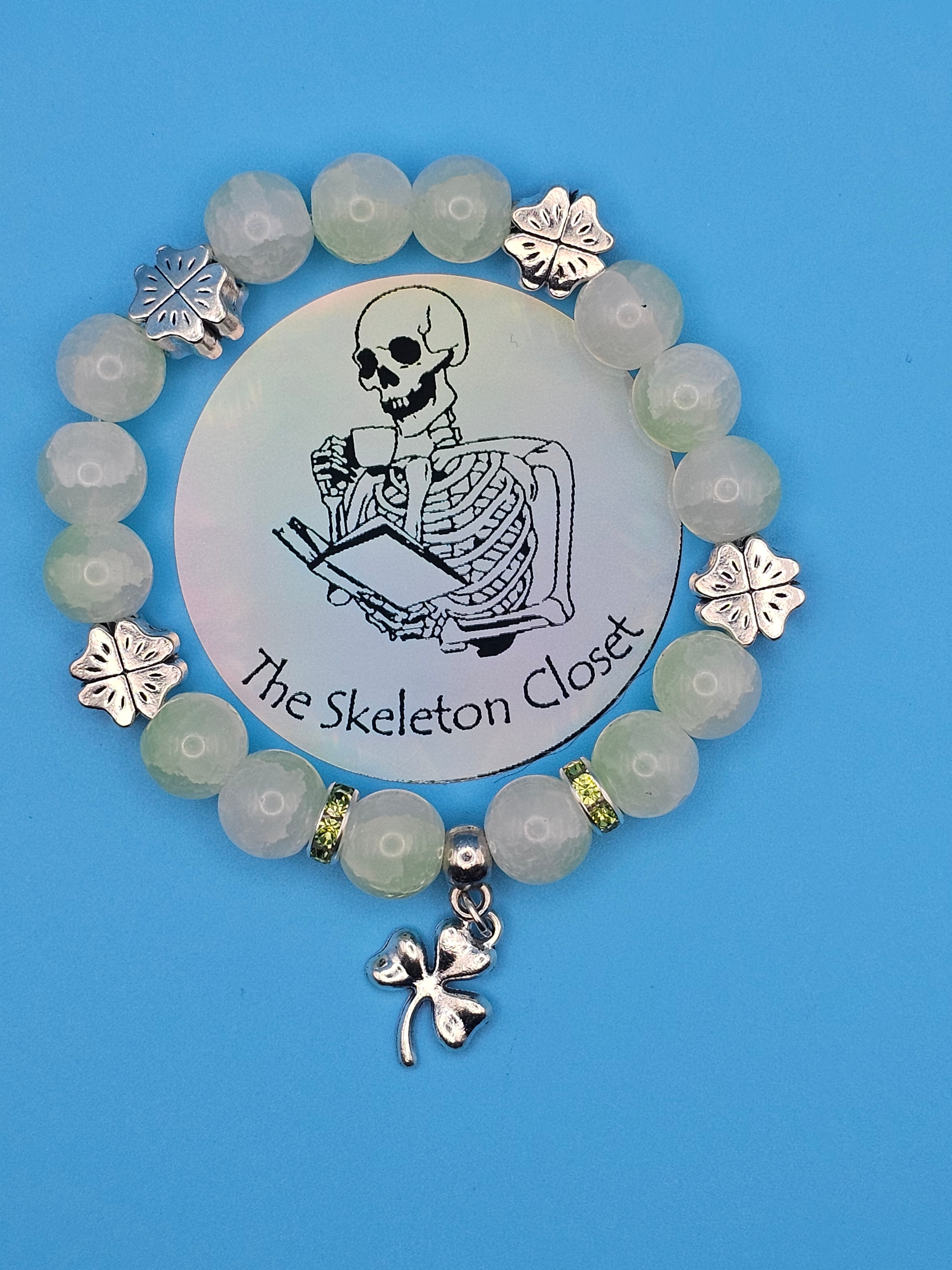 10mm Glass Beaded Stretch Bracelets