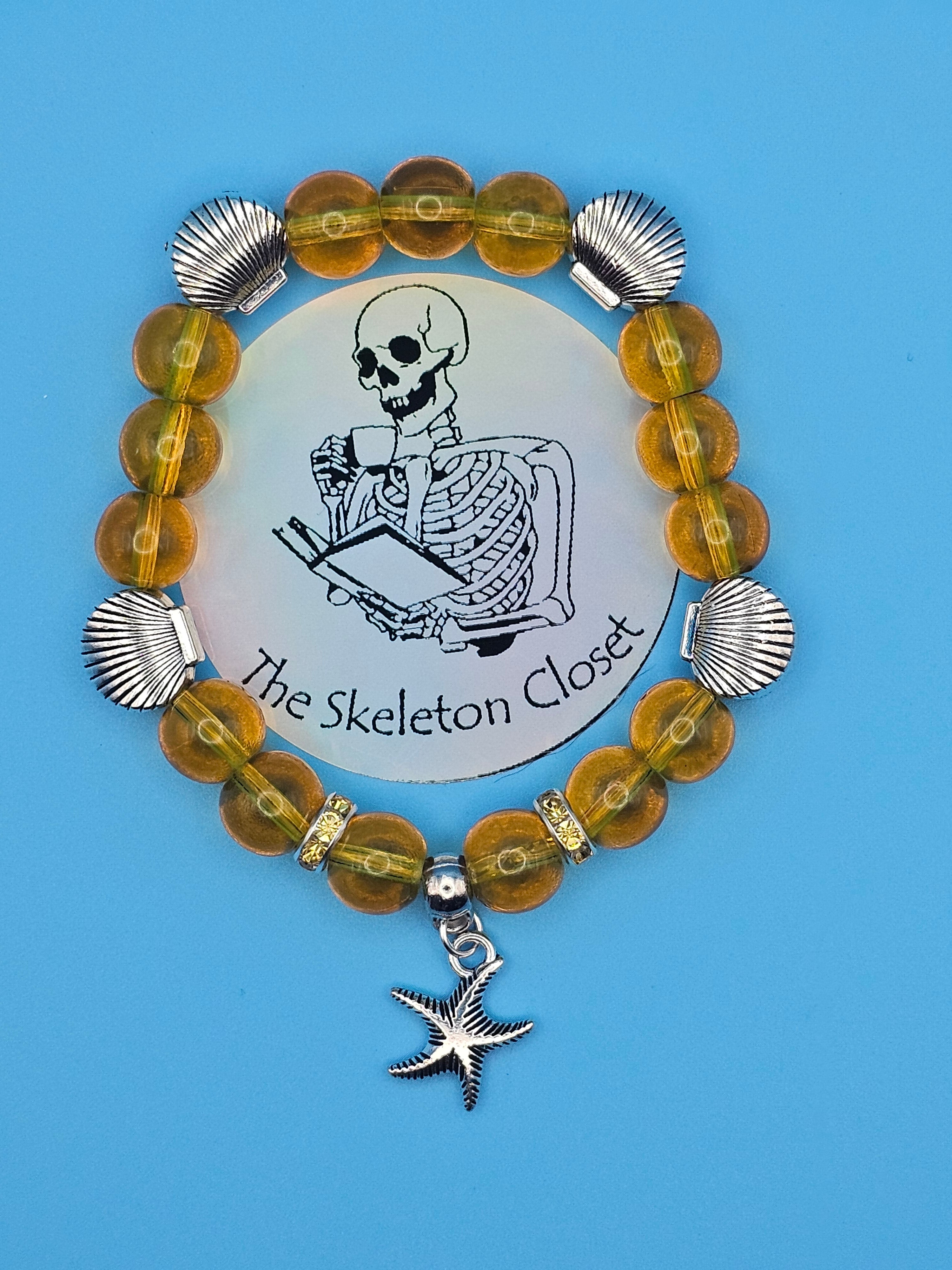 10mm Glass Beaded Stretch Bracelets