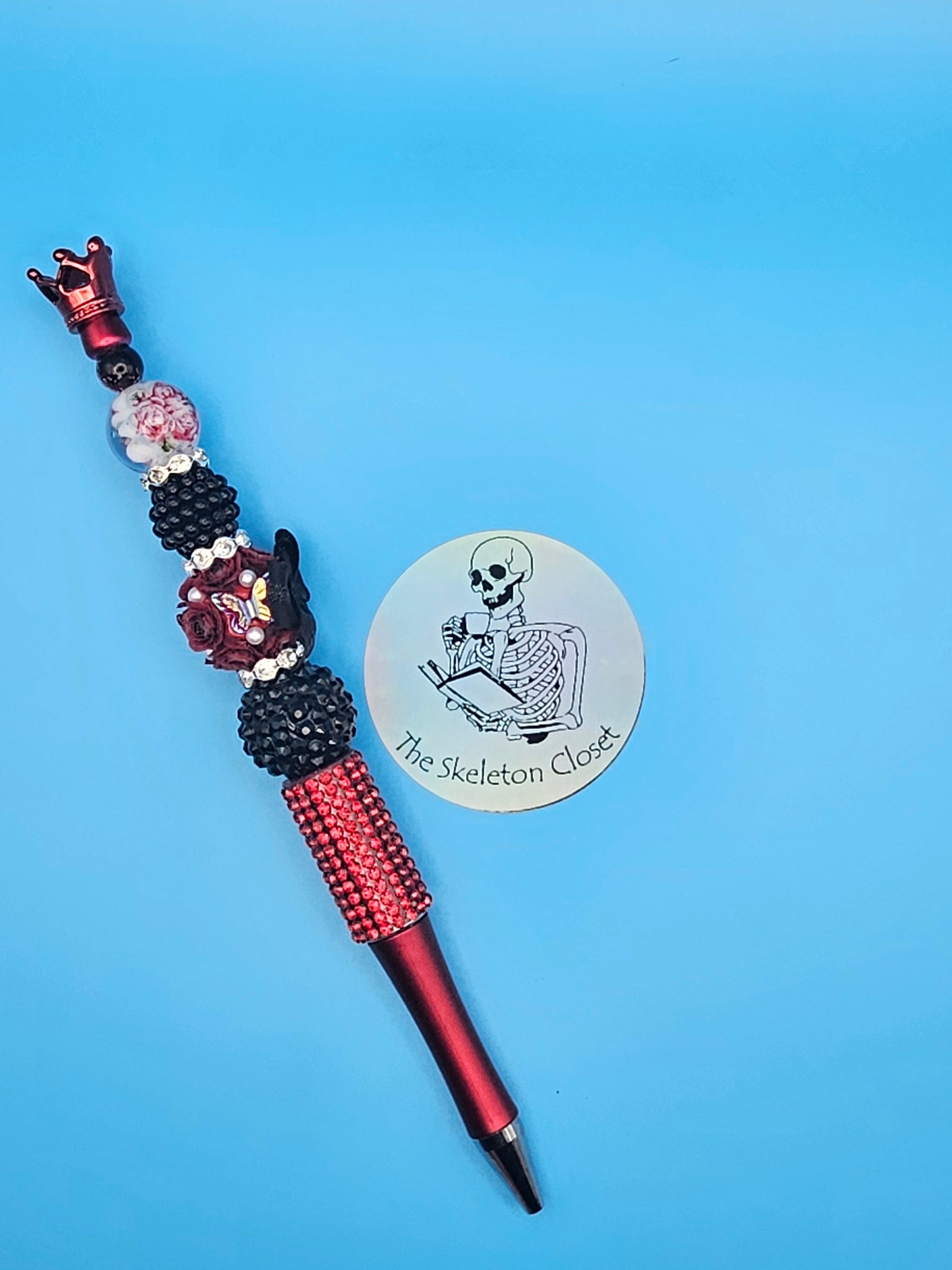 Beaded Fancy Pens - Crown