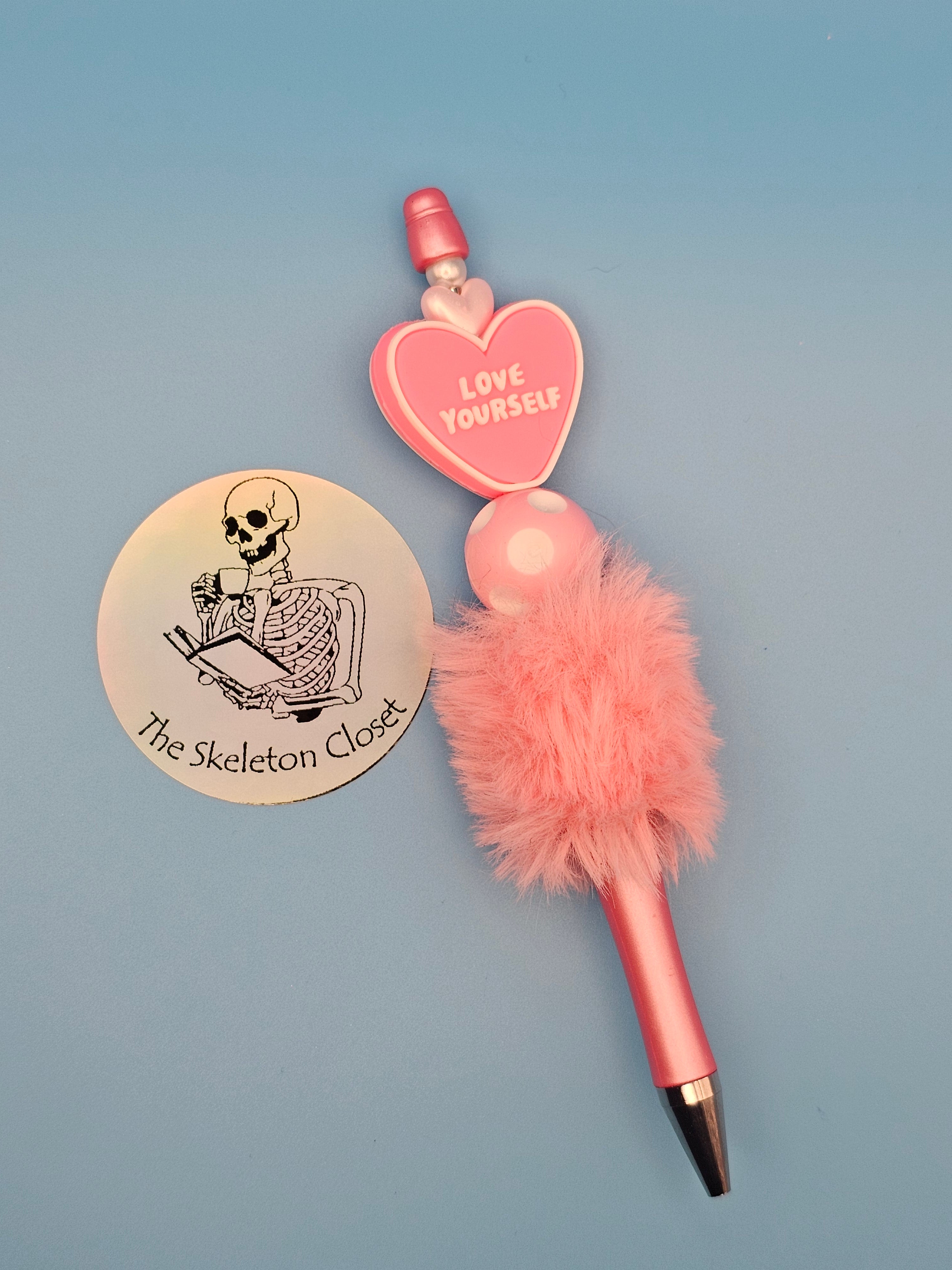 Beaded Pen - Fluffy Barrel