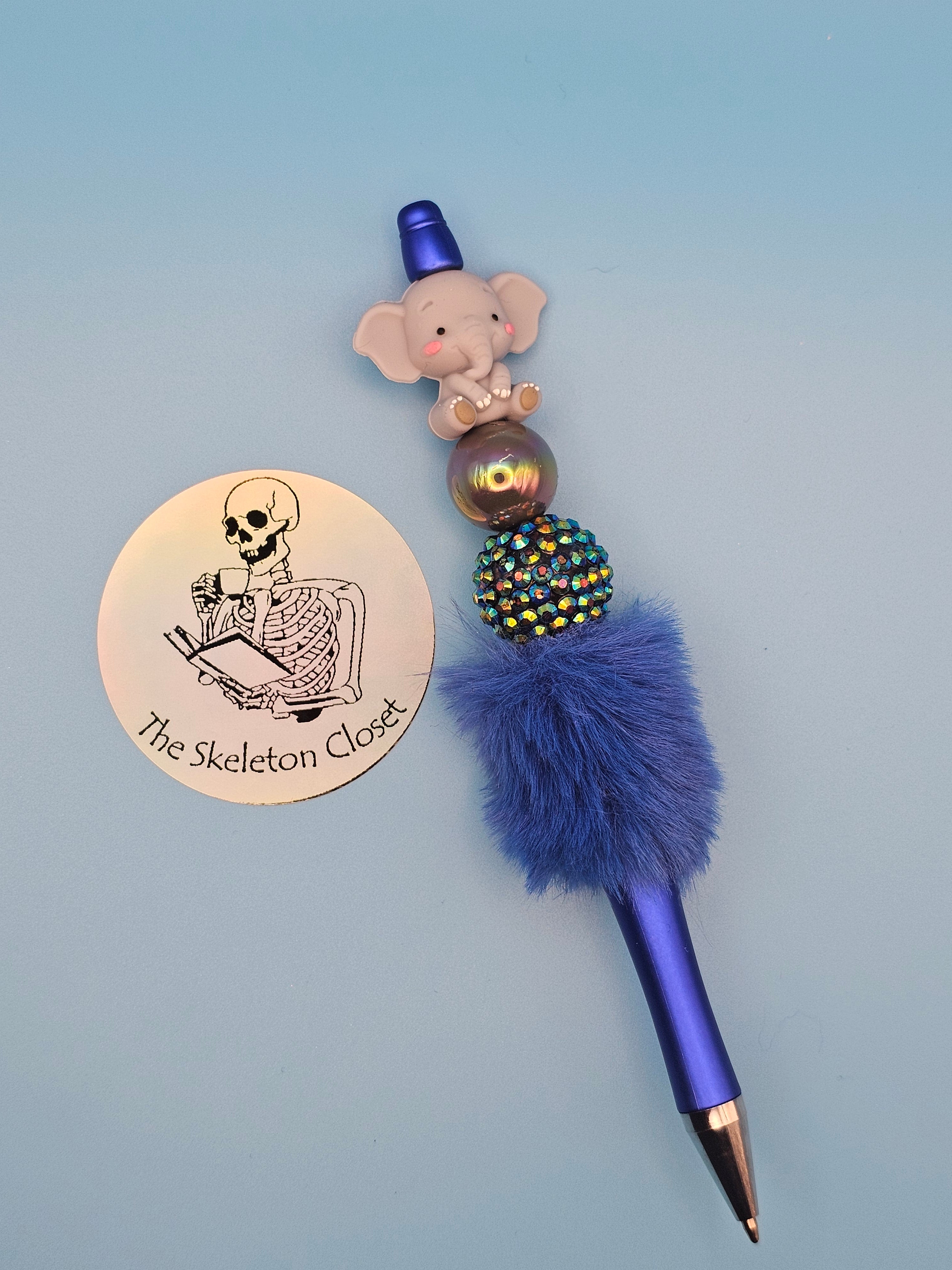 Beaded Pen - Fluffy Barrel