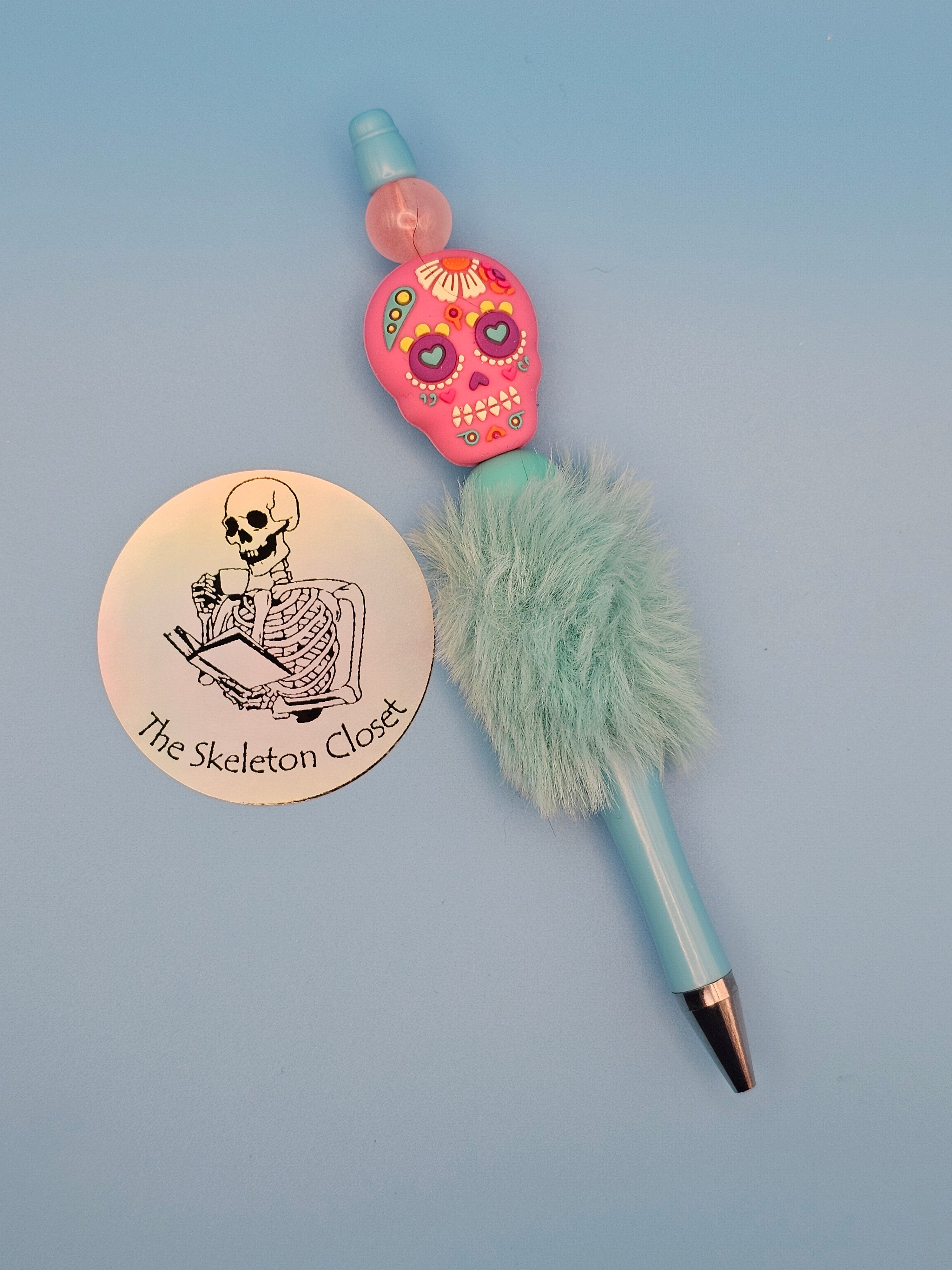 Beaded Pen - Fluffy Barrel