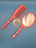 Beaded Mirror and Comb set