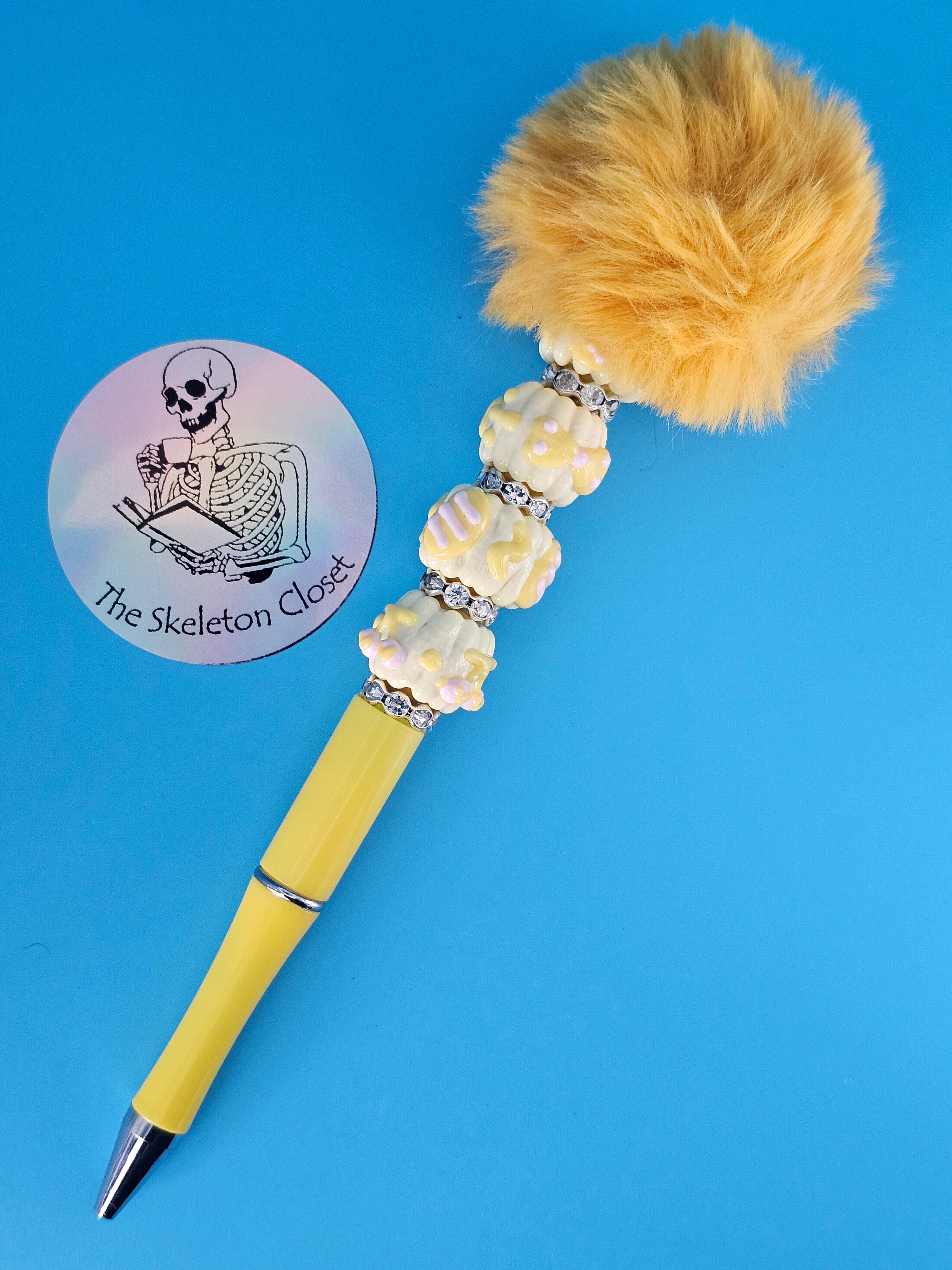 Beaded Fancy Pens - Pom Pom
