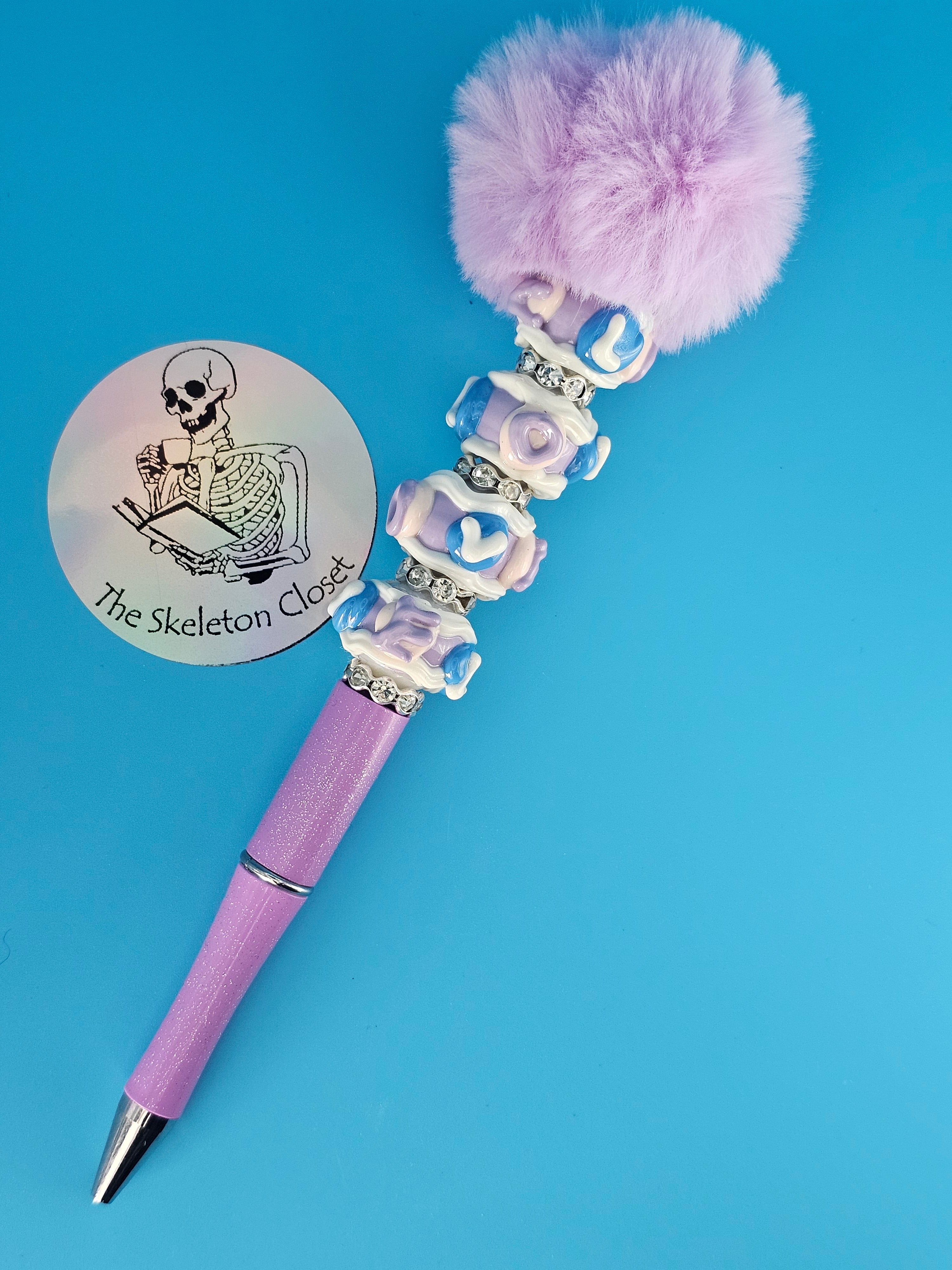 Beaded Fancy Pens - Pom Pom