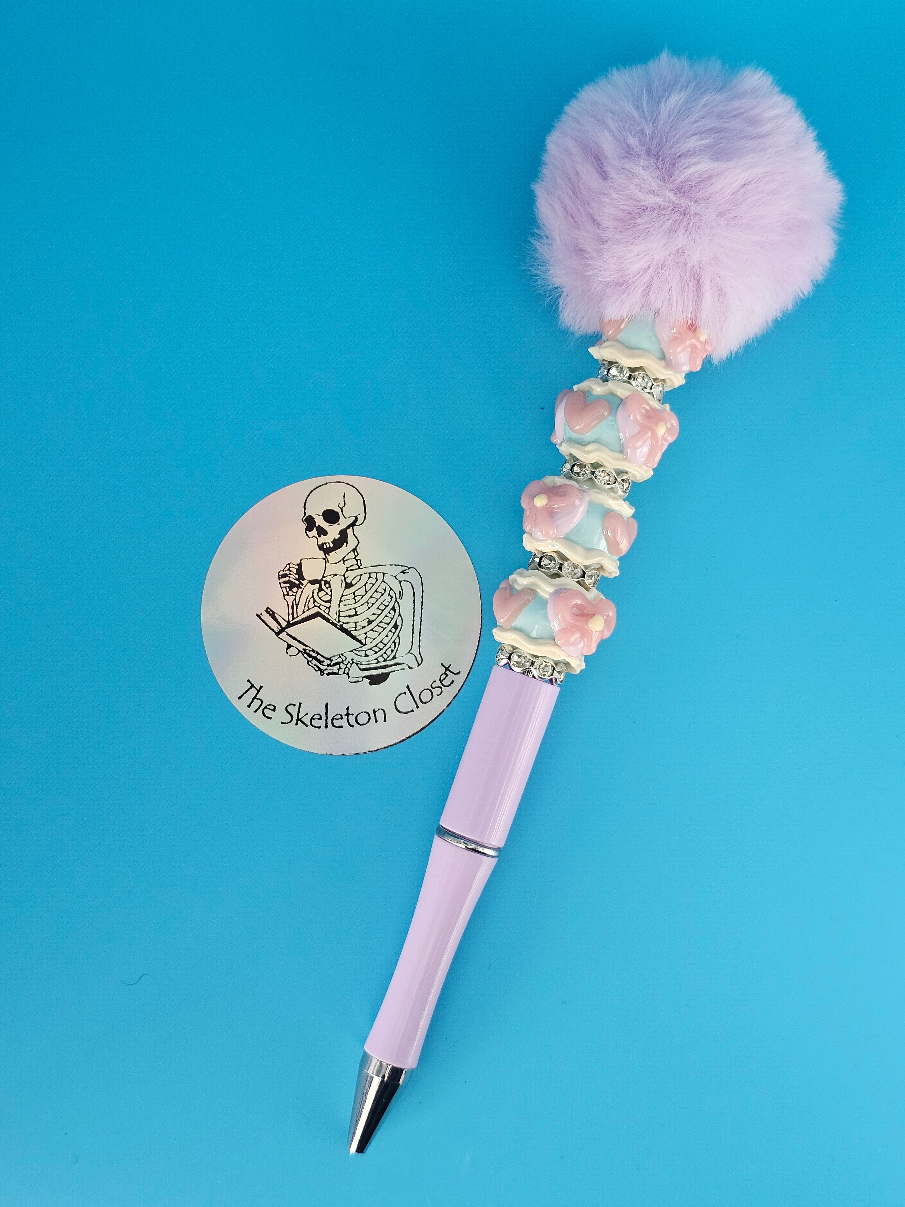 Beaded Fancy Pens - Pom Pom
