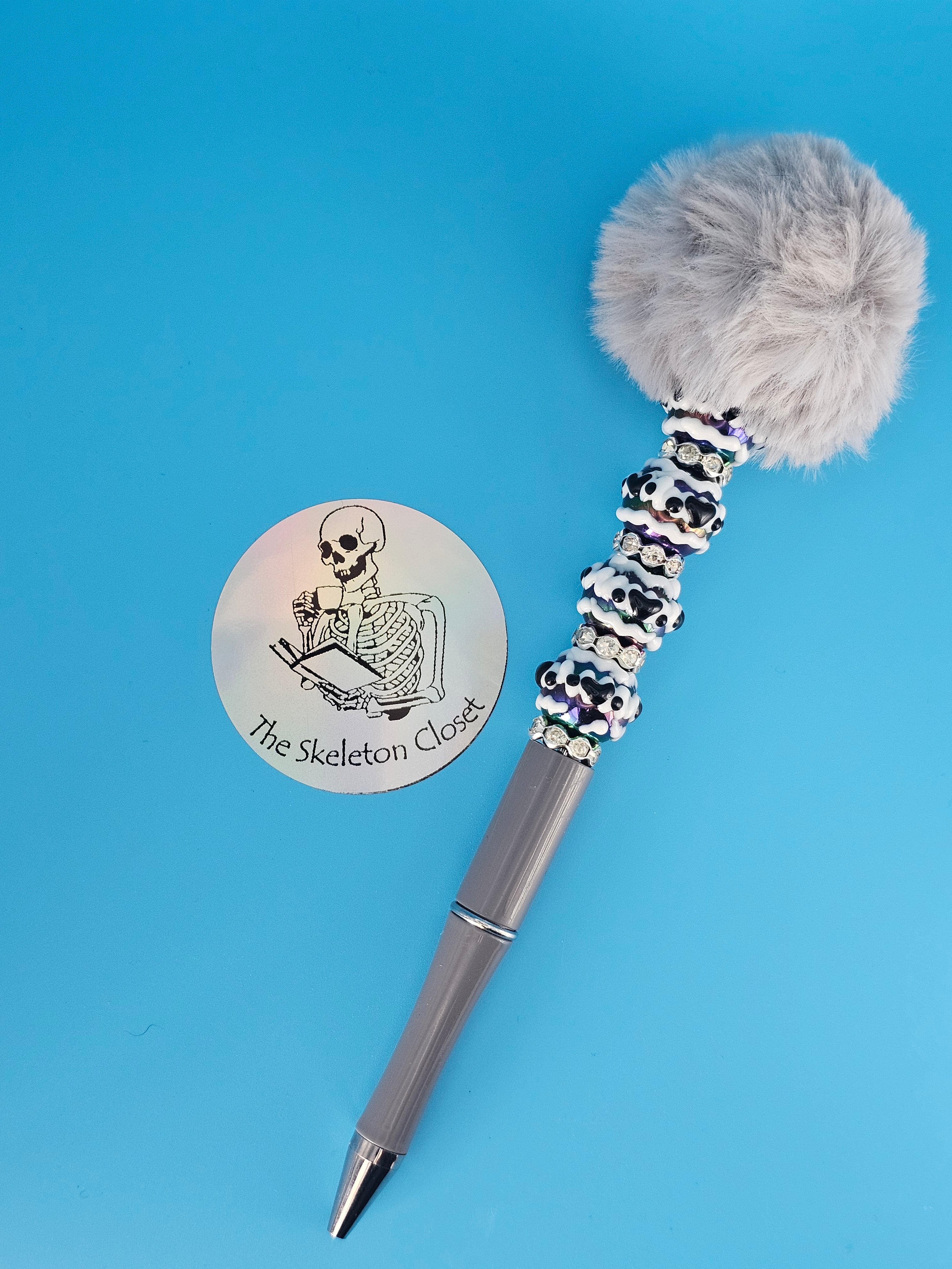 Beaded Fancy Pens - Pom Pom