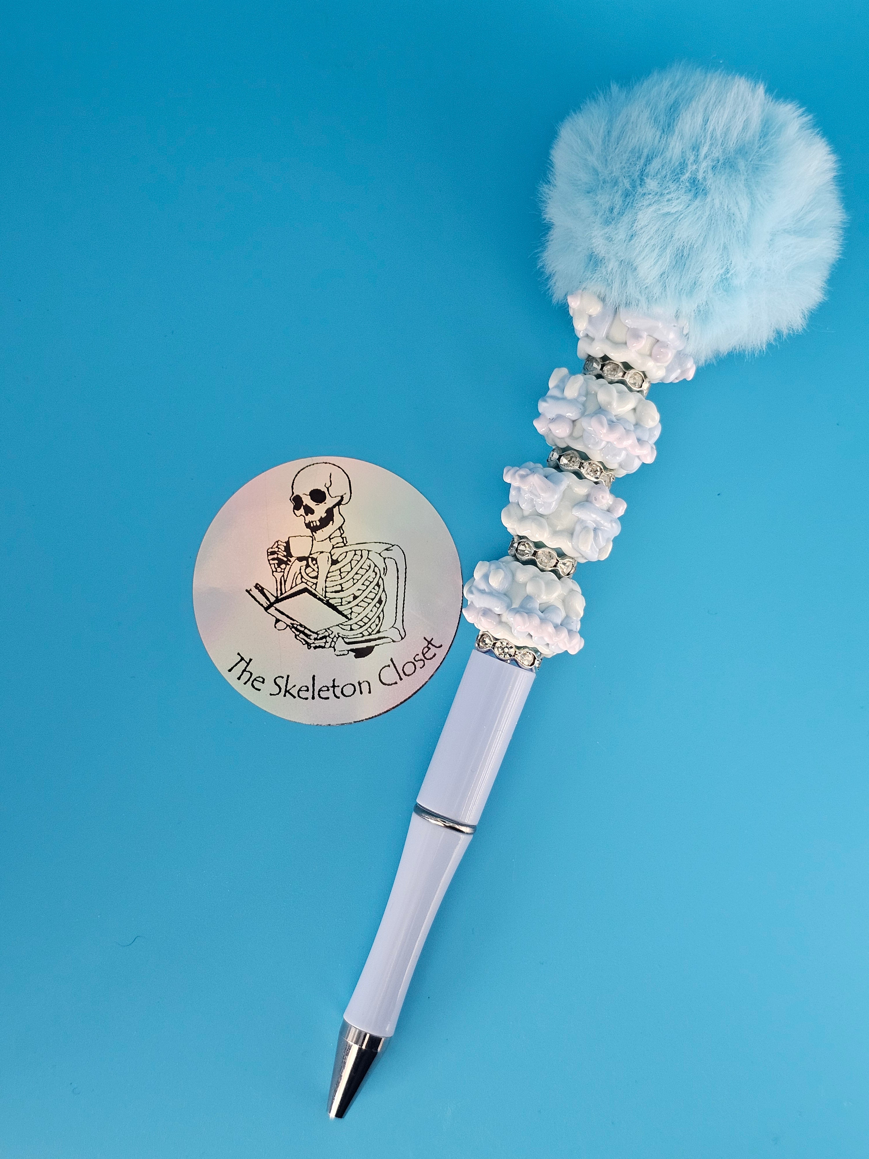 Beaded Fancy Pens - Pom Pom