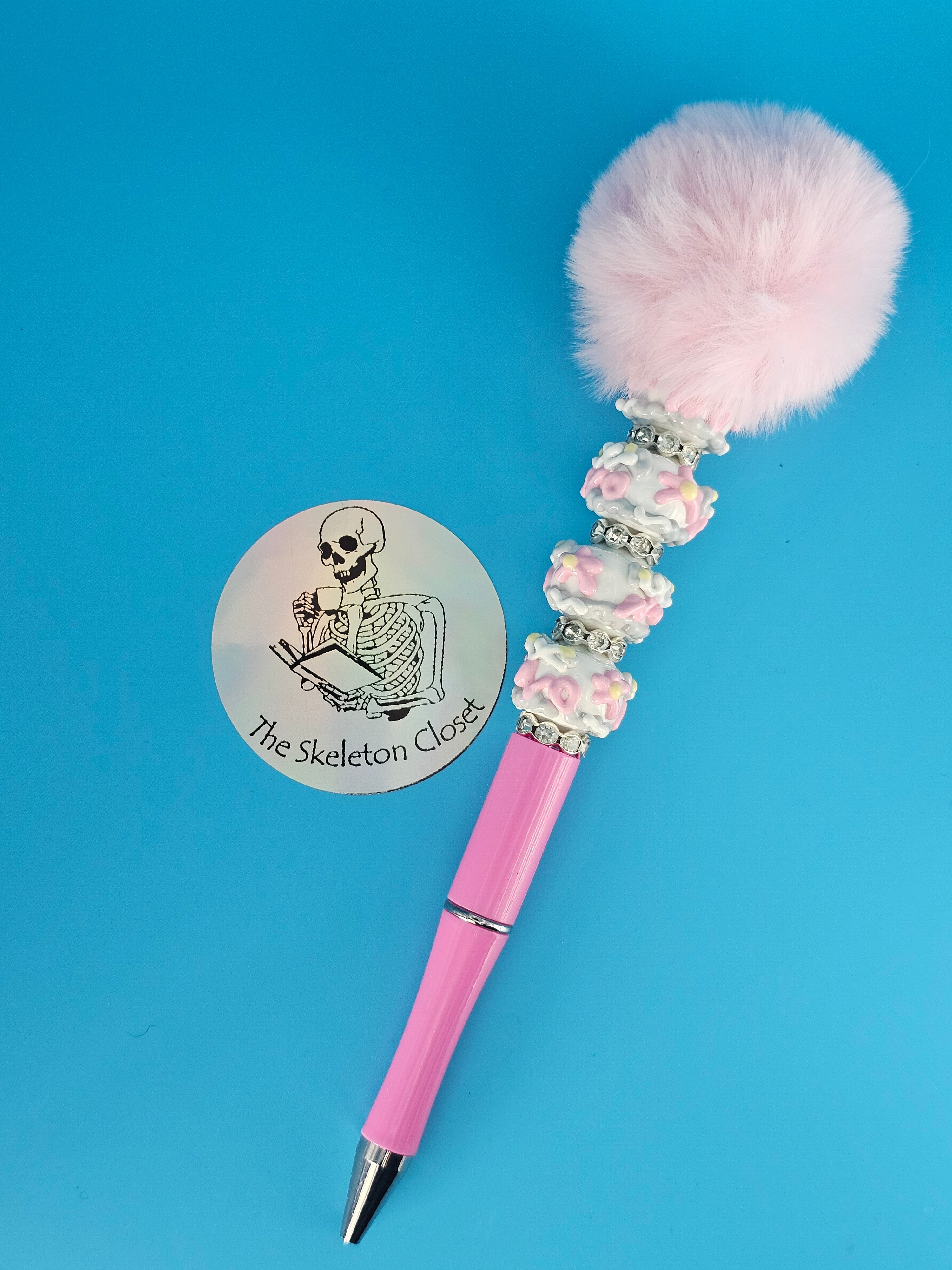 Beaded Fancy Pens - Pom Pom
