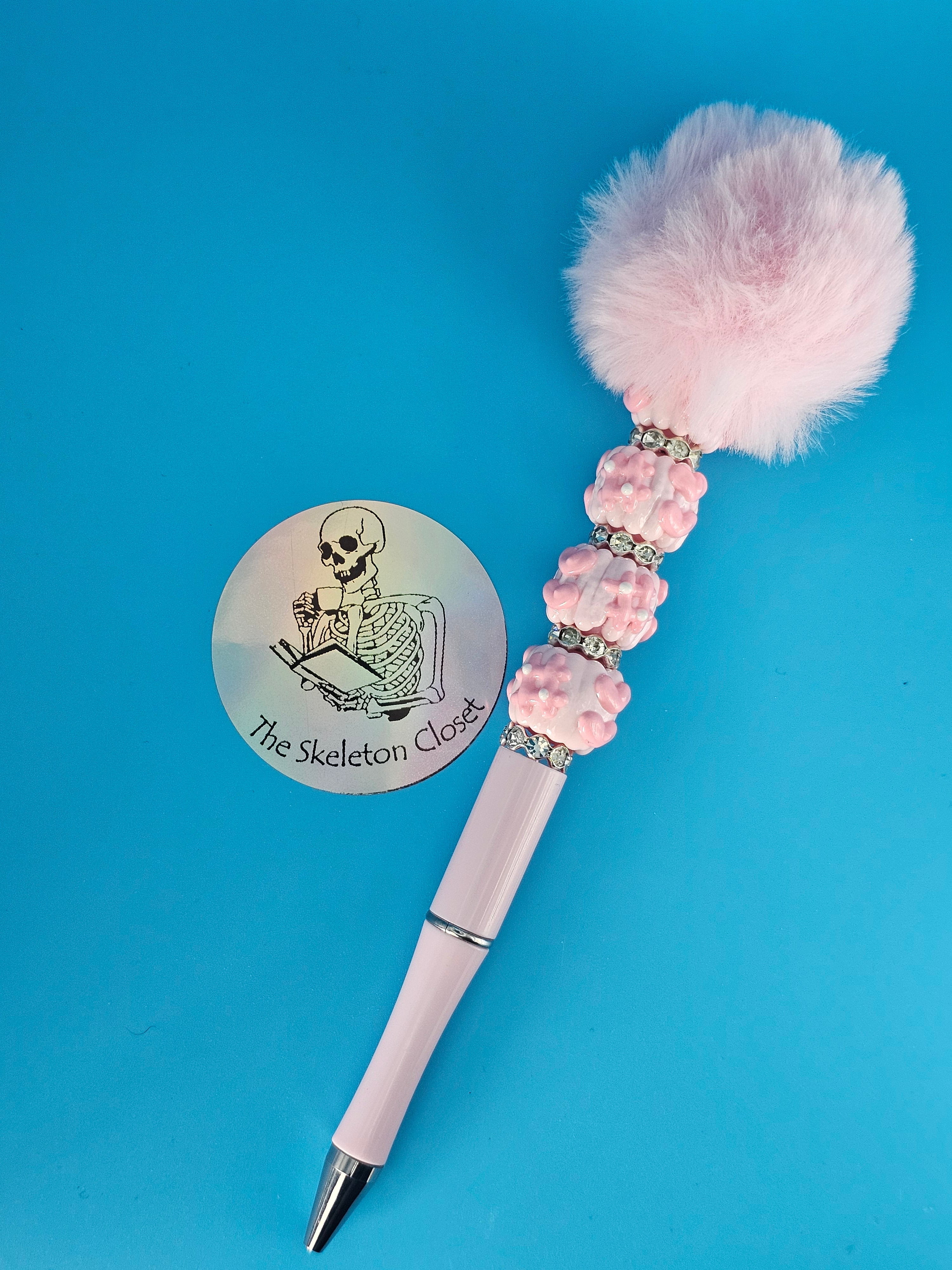 Beaded Fancy Pens - Pom Pom